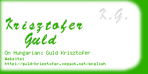 krisztofer guld business card